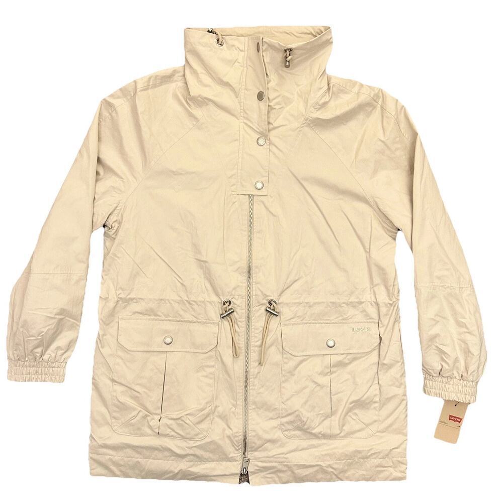 Levi's Womens Full Zip Double Slider Beige Jacket Size L - Large - NWT $150